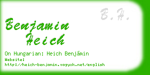 benjamin heich business card